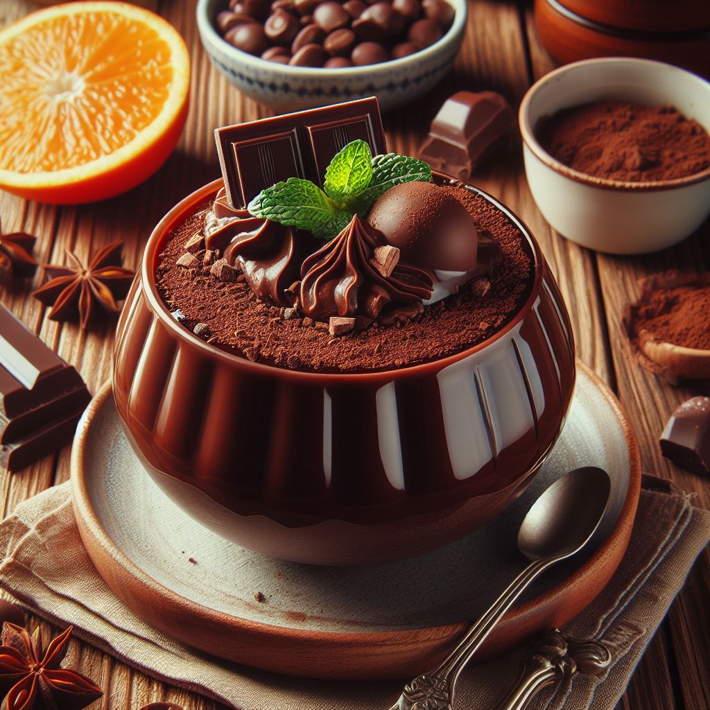 Pudim de chocolate sem forno fácil