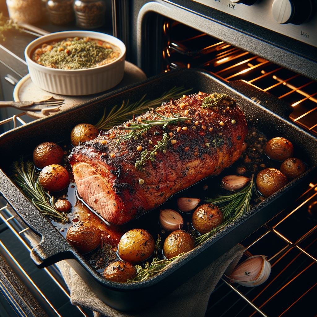 Picanha Suína no Forno com Ervas Aromáticas